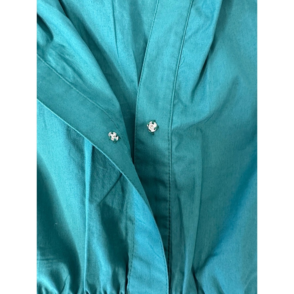 Quince Organic Cotton Tiered Maxi Dress Womens L Garden Green Smocked Waist - Picture 6 of 12